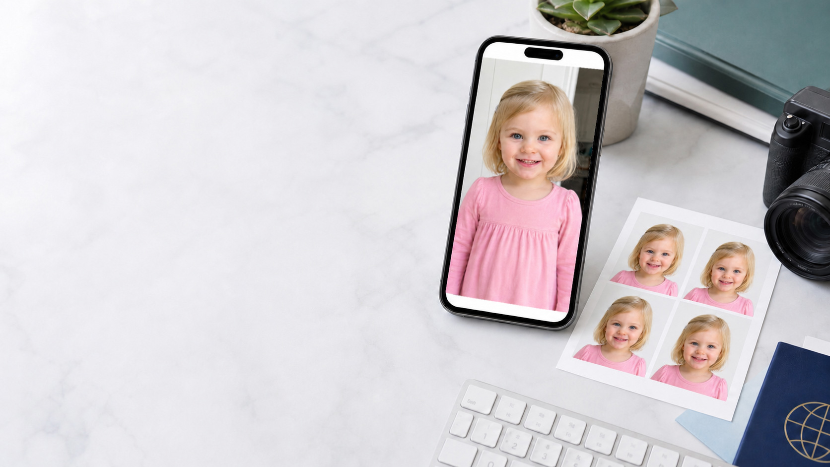 Baby passport photo maker preview