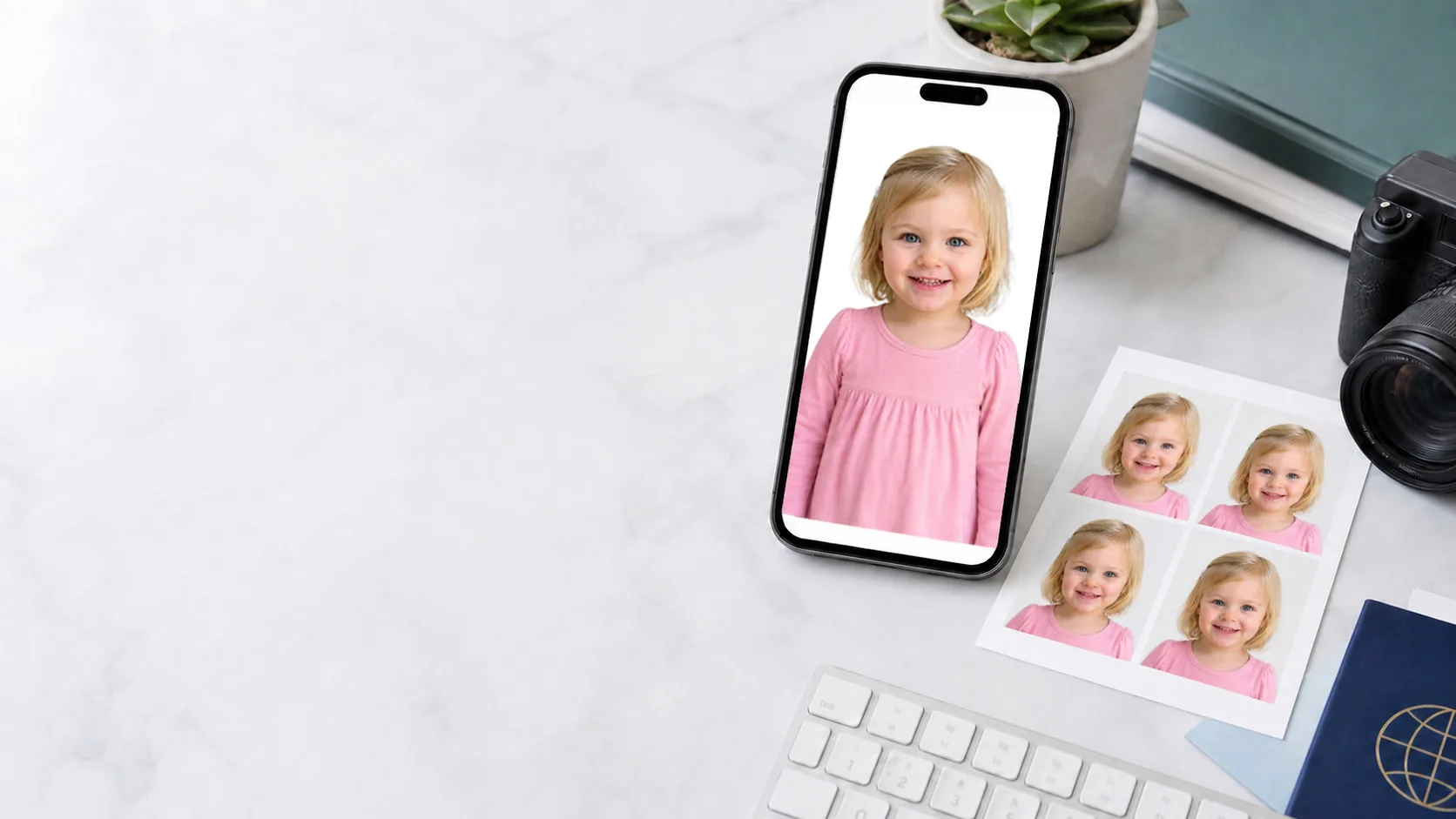 Baby passport photo maker preview